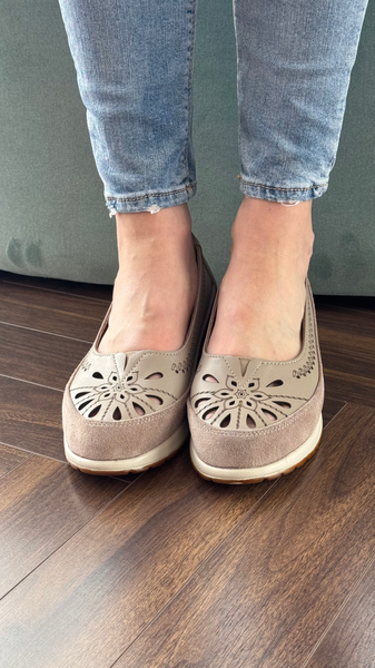 Мокасини з натуральної шкіри, &laquo;287&raquo;, Бежевий, 39 &laquo;287&raquo; фото